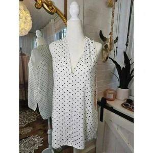 Gibson Latimer Women's Size S Black Diamond Detailed Sleeveless Blouse